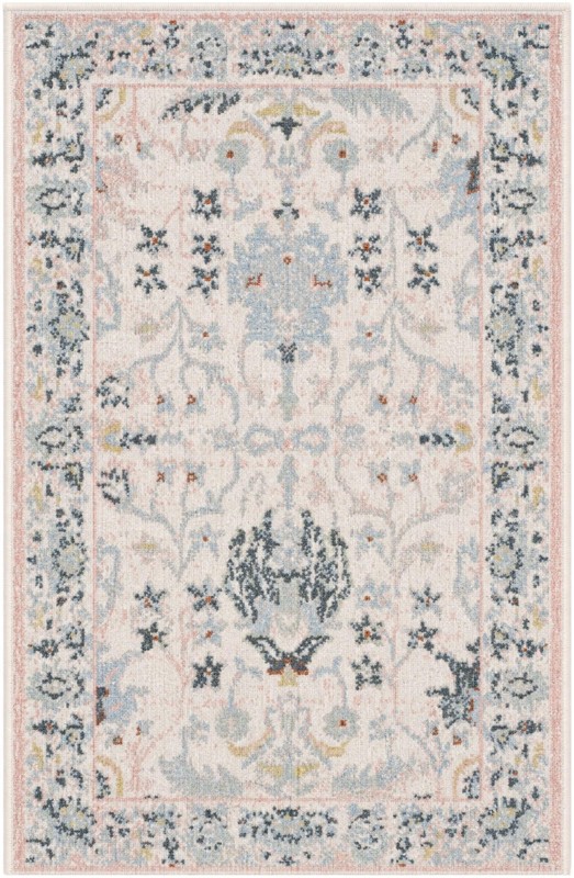 2' x 3' Sandys · Border Washable Rug, ivory