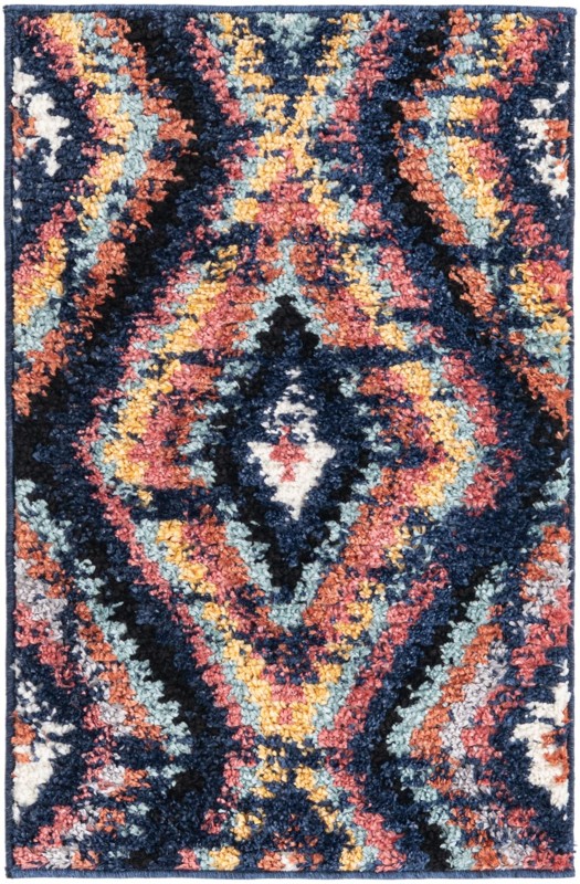 2' x 3' Briggs · Diamond rug, blue