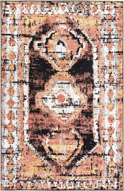 Corbin · Border rug, terracotta