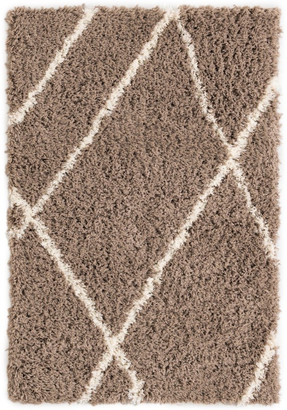 4' x 6' Rockingham · Diamond Shag Rug, khaki