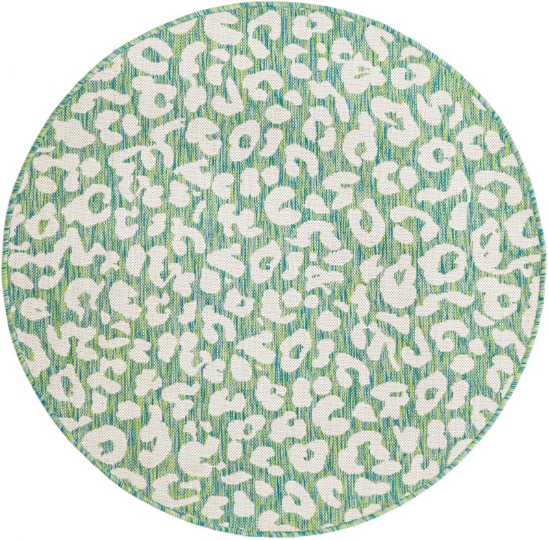 4' x 4' Cardamom · Leopard Outdoor Rug