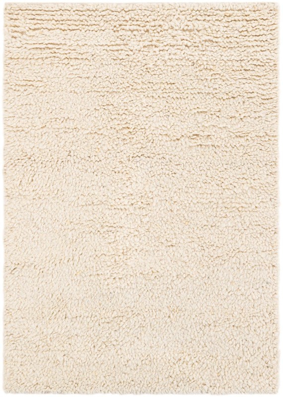 4' 1 x 6' 1 Powell · Solid Wool Shag Rug, ivory