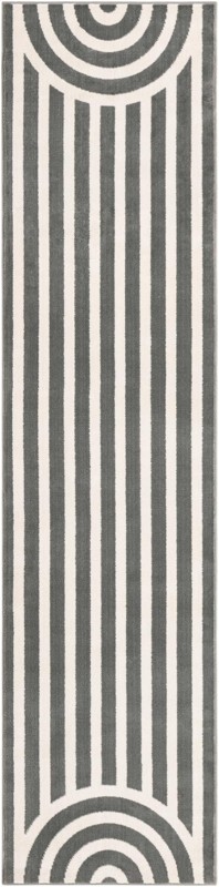 2' x 8' Nye · Geometric rug, silver gray