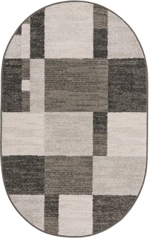 Padgett · Geometric block rug, gray and ivory
