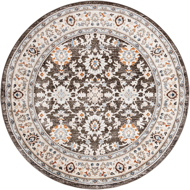7' 10 x 7' 10 Reuben · Medallion rug, fume gray