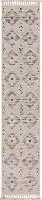 Fletcher · Geometric diamond rug, beige and gray