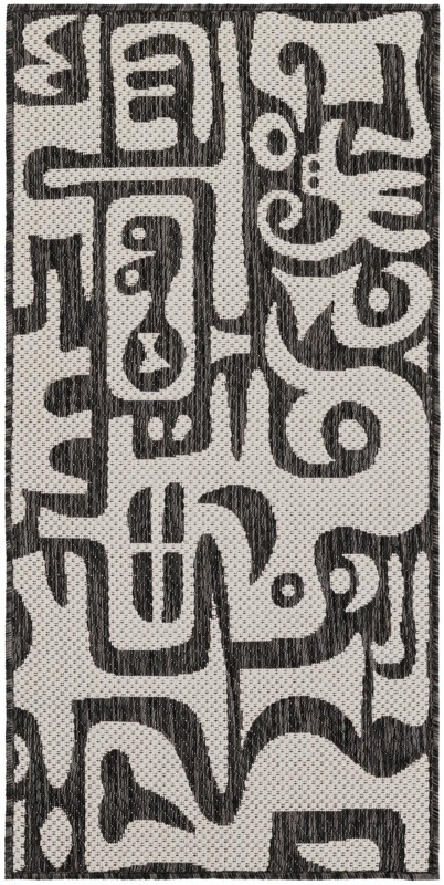 Hungerford · Abstract Outdoor Rug, black and white