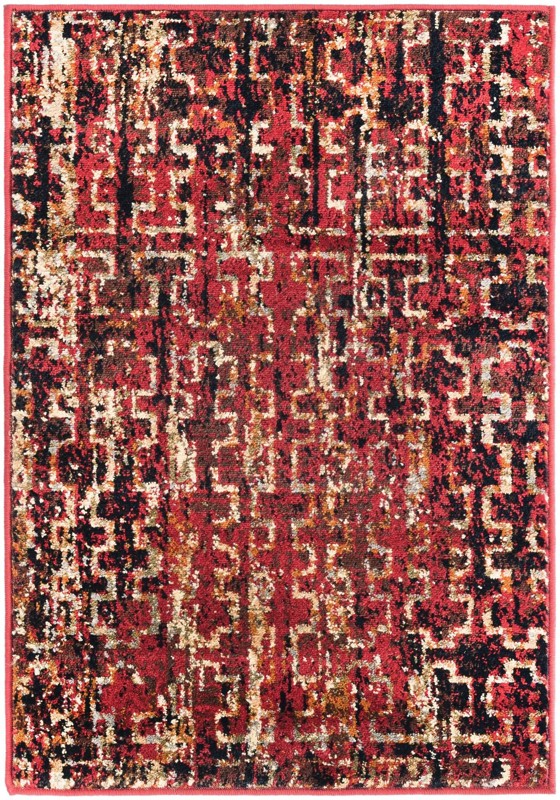 2' x 3' Phoebe · Geometric rug, burgundy