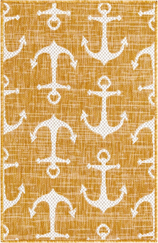 Millbrook · Pictoral Outdoor Rug, yellow
