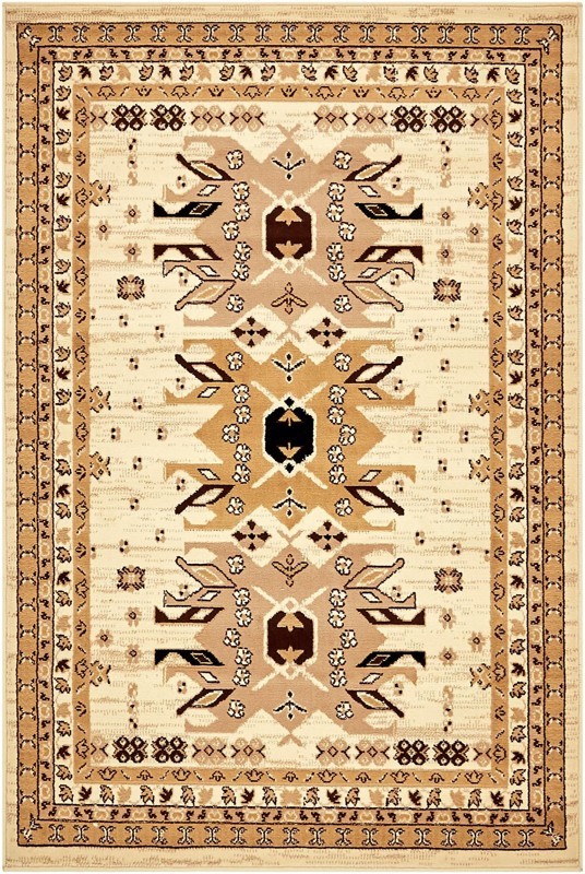 Isadora · Medallion rug, ivory and brown