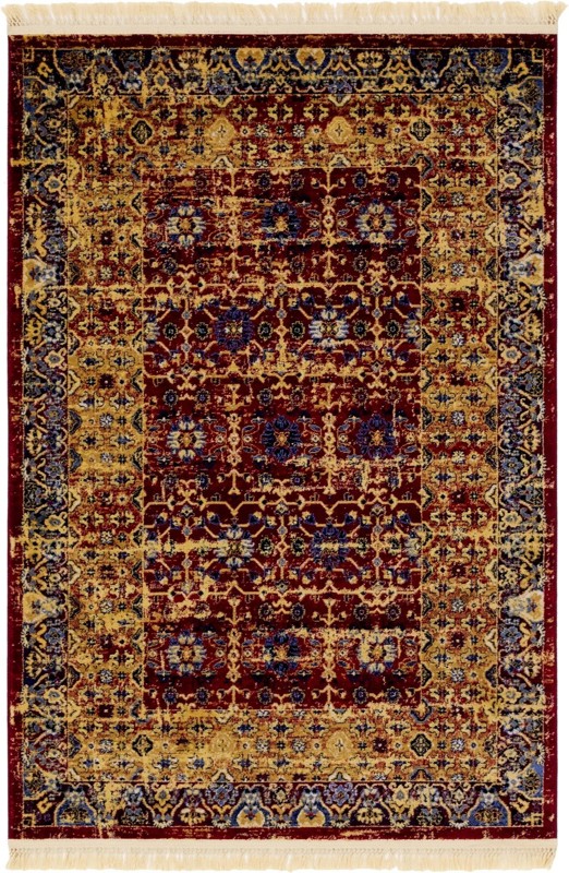 Athens · Border rug, red