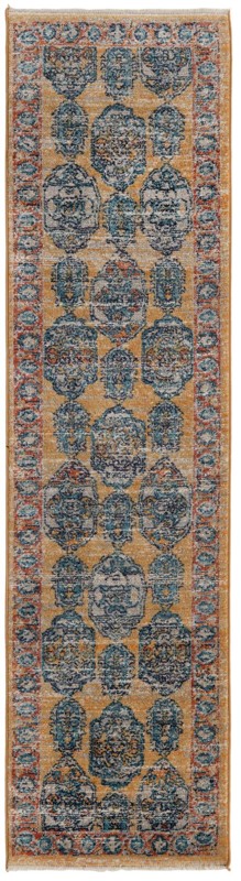 2' x 8' Pullman · Border rug, yellow