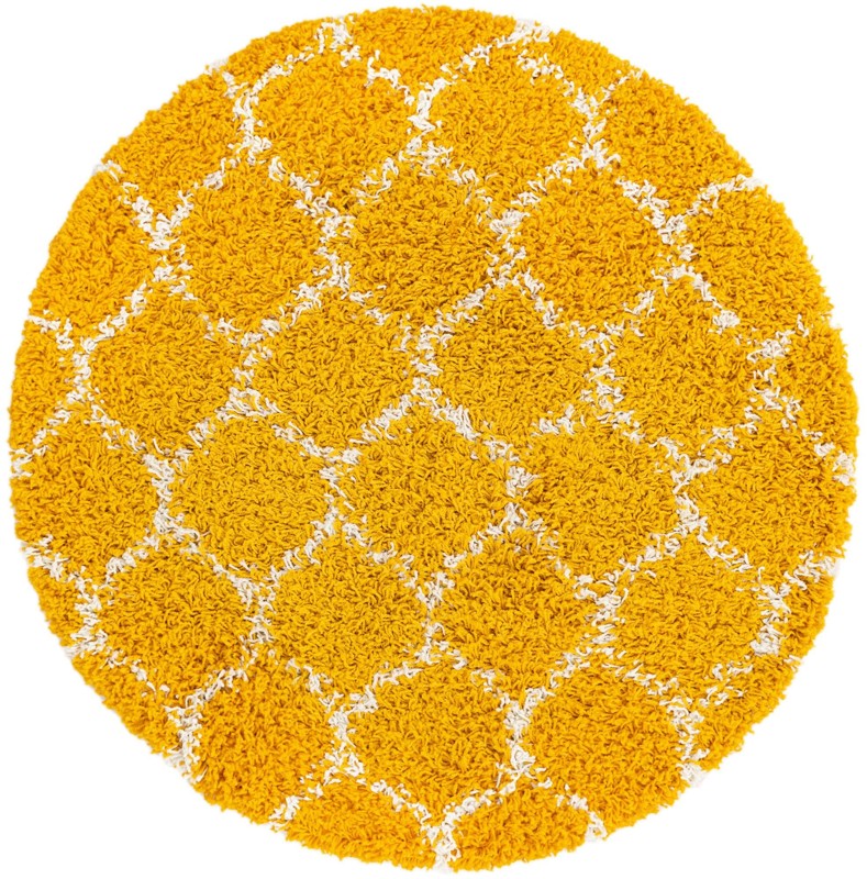 Barnett · Trellis Shag Rug, yellow