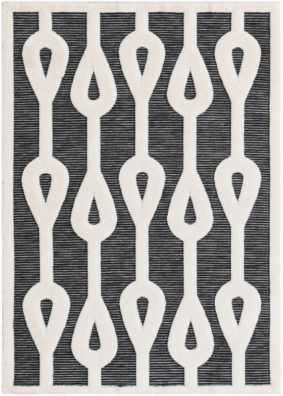 5' x 7' Russell · Geometric rug, gray