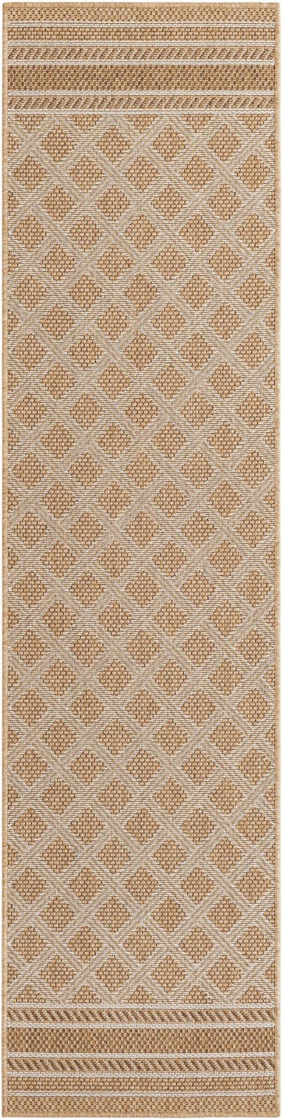 2' x 8' Mercer · Border Outdoor Rug, natural