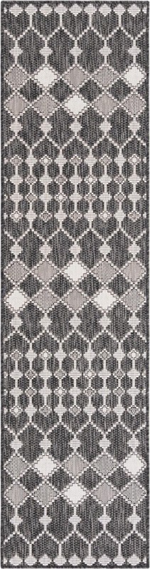 2' x 8' Ramsden · Diamond Outdoor Rug, charcoal