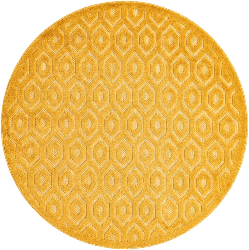 5' 3 x 5' 3 Roanoke · Diamond Outdoor Rug, yellow