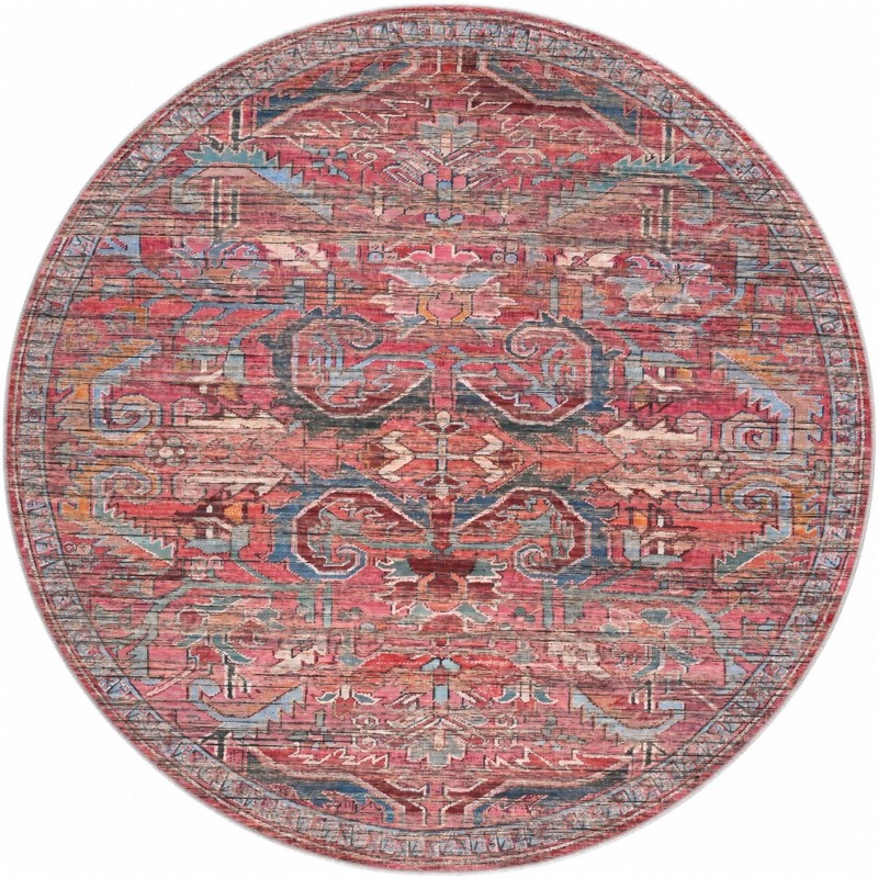 Alcove · Medallion rug, rust and blue