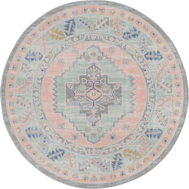 Ligonier · Geometric rug, powder pink