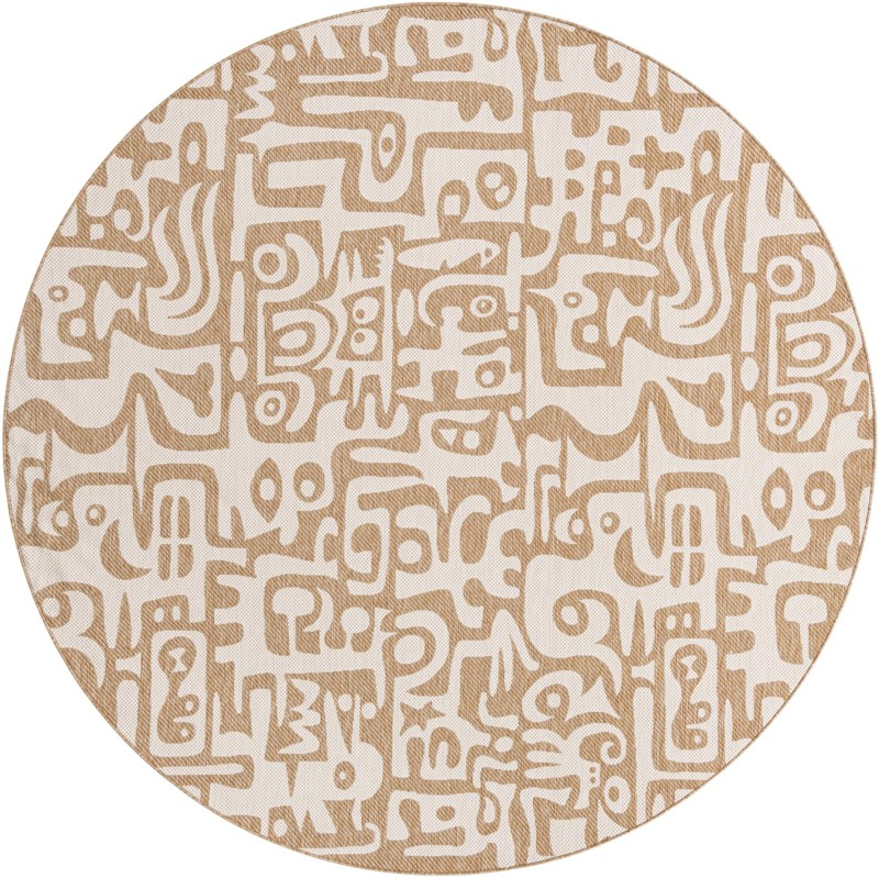 10' x 10' Hungerford · Abstract Outdoor Rug, taupe