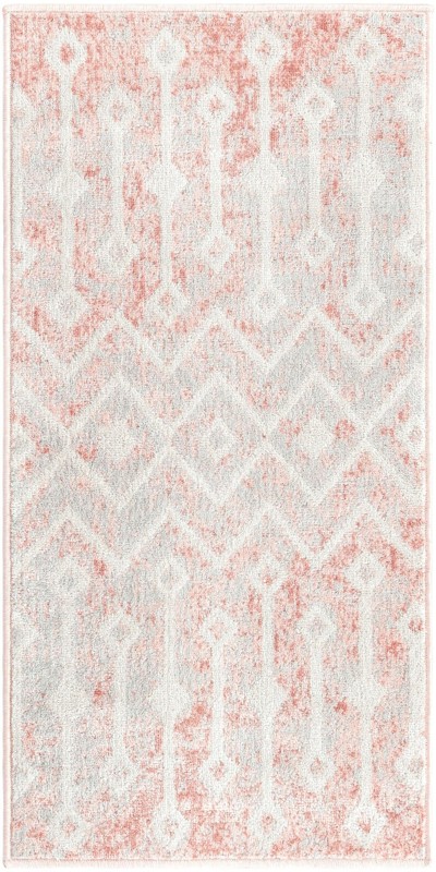 2' x 4' Eugene · Diamond rug, dustyrose