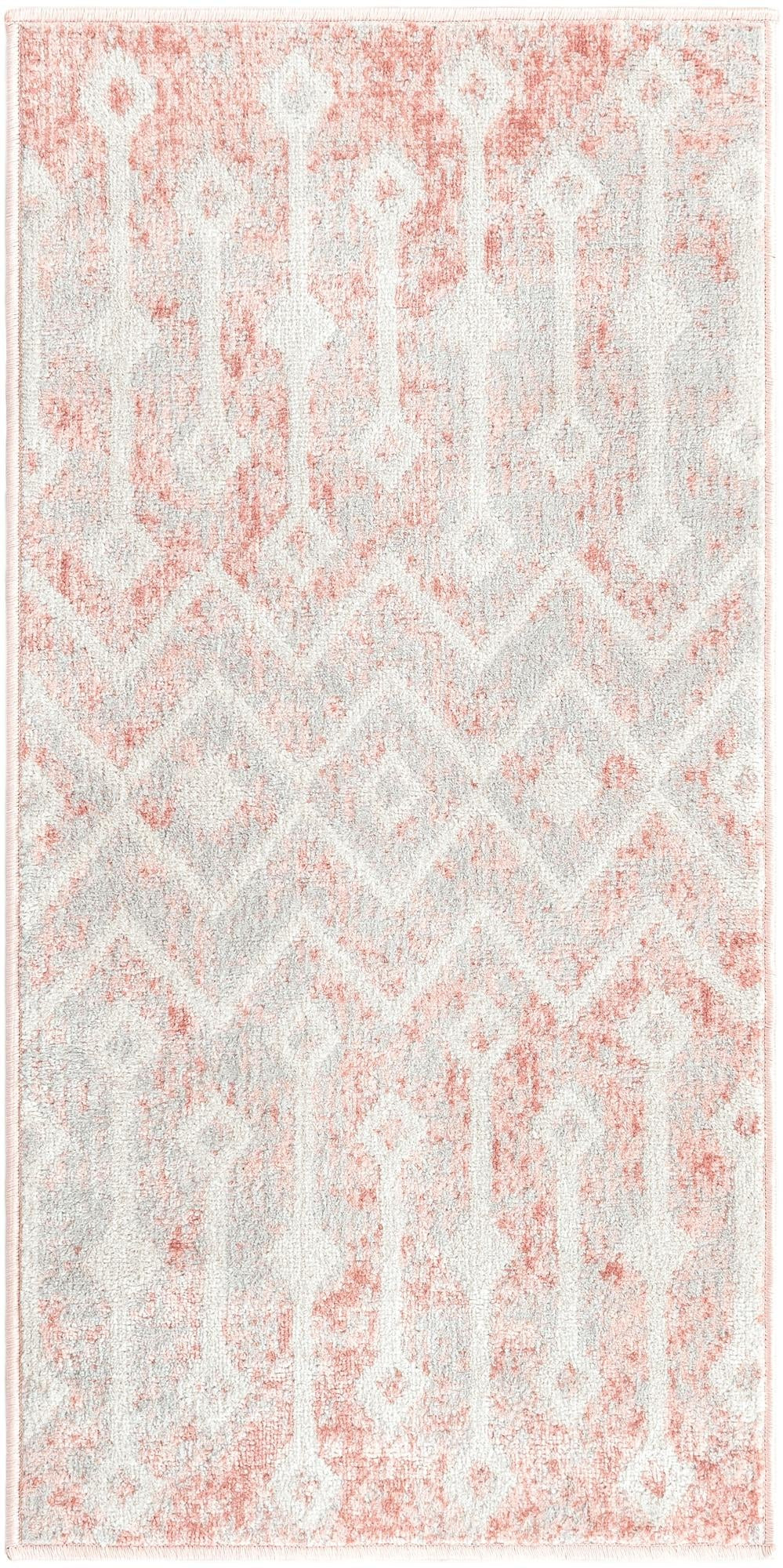 2' x 4' Eugene · Diamond rug, dustyrose