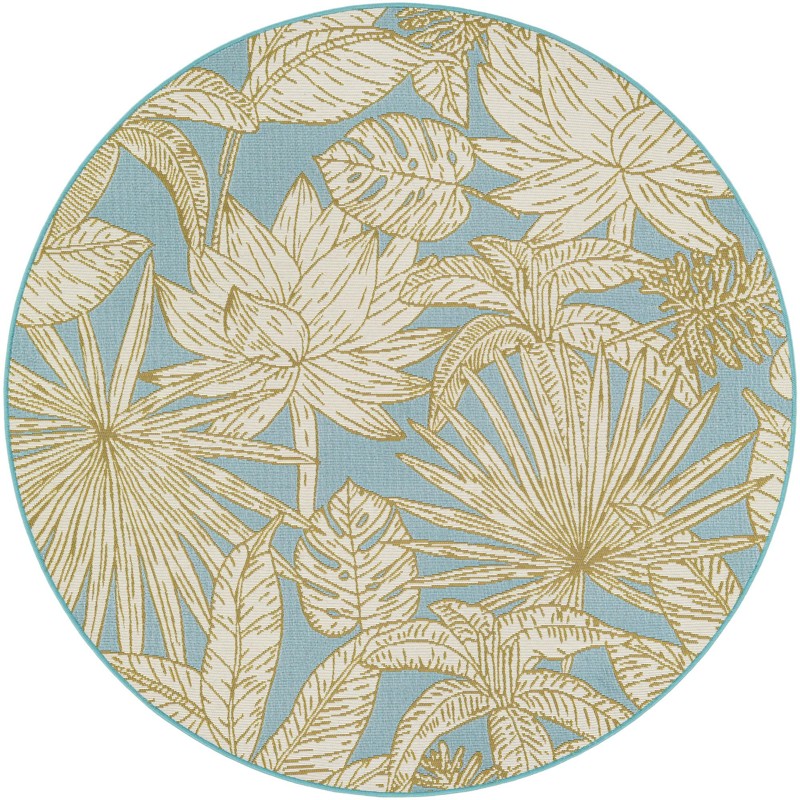 5' x 5' Lomax · Floral / botanical Outdoor Rug