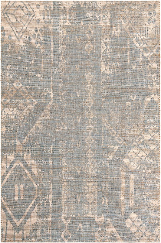 6' 1 x 9' Whitman · Floral / botanical rug, antique blue