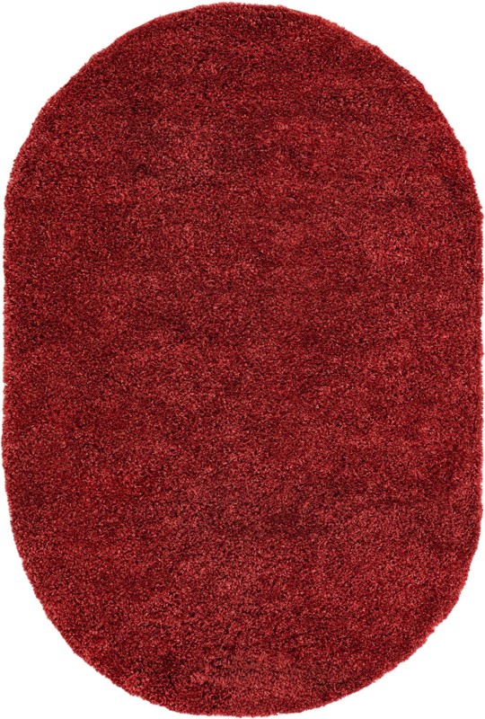 5' 3 x 8' Dunham · Solid Shag Rug, red