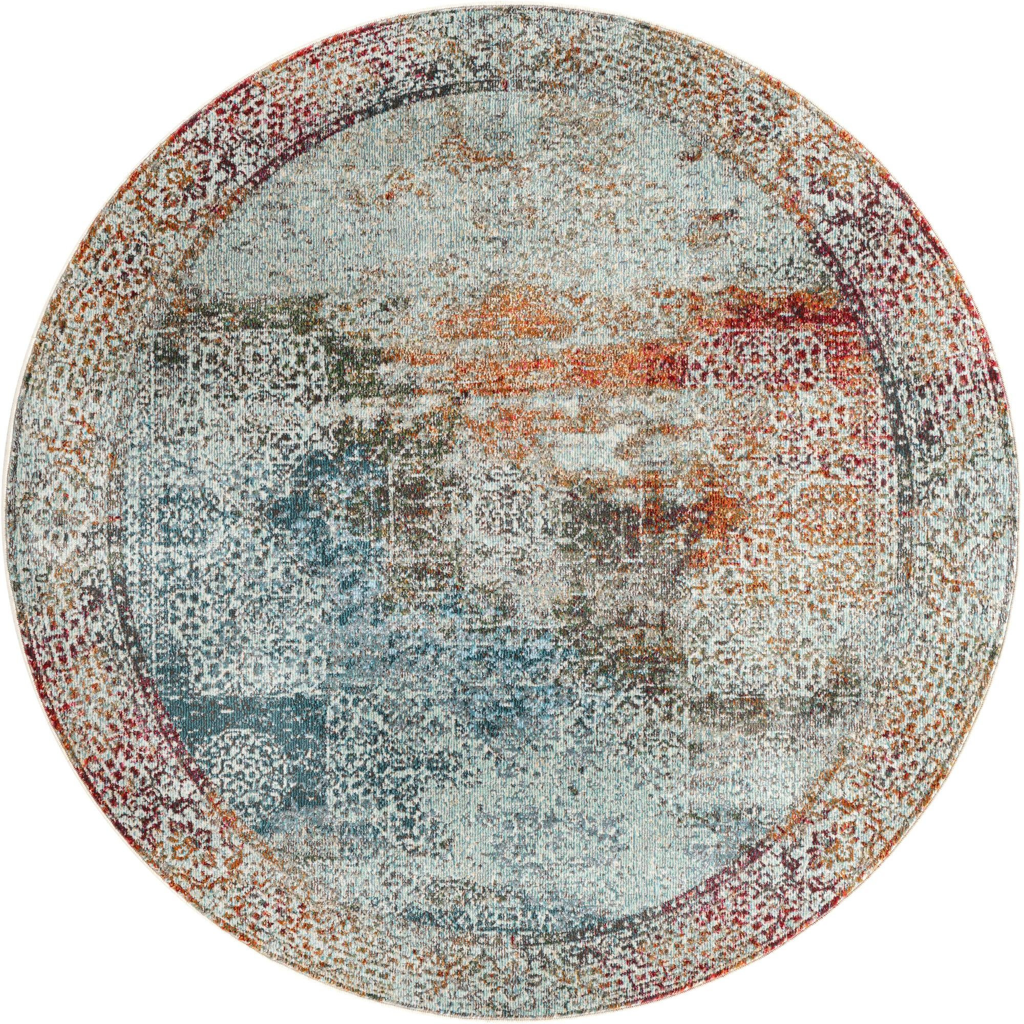 4' 3 x 4' 3 Colfax · Border rug, multicolor