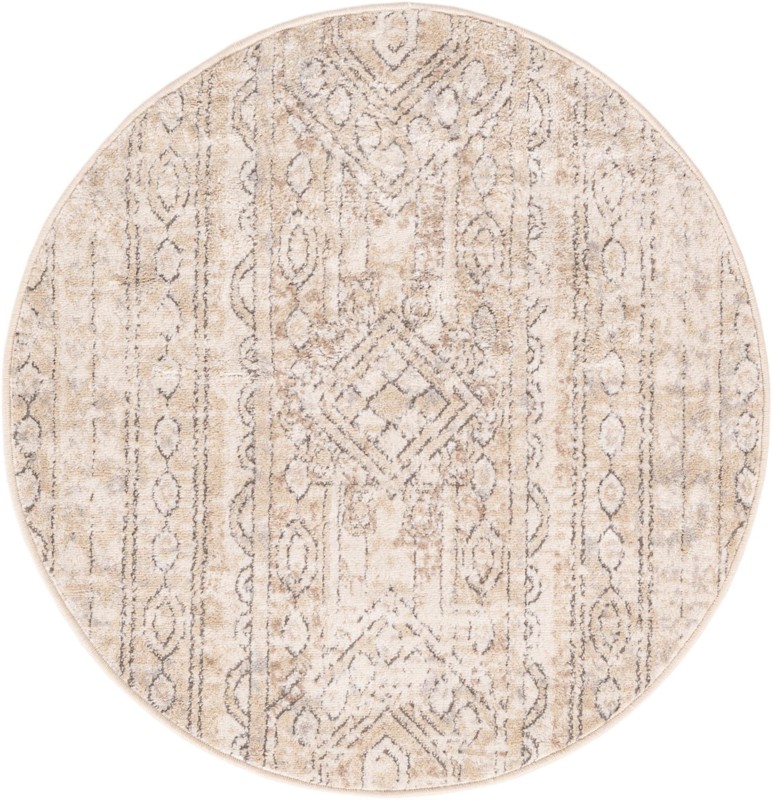 Grouse · Tribal geometric rug, ivory and brown