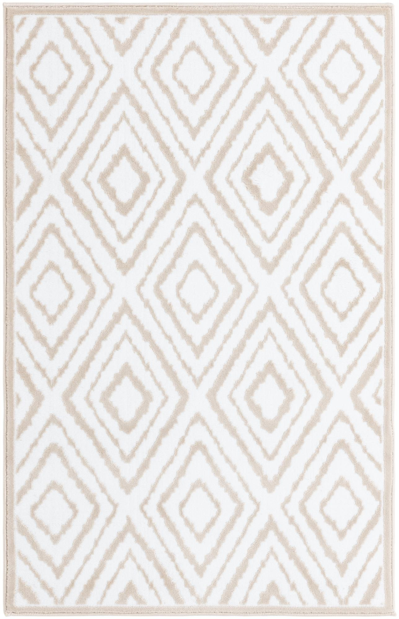 3' 3 x 5' 3 Brattleboro · Diamond rug, snow white