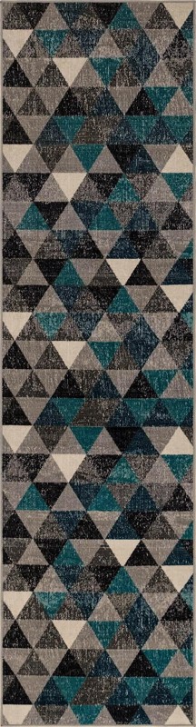 2' 7 x 10' Luttrell · Geometric rug, grey