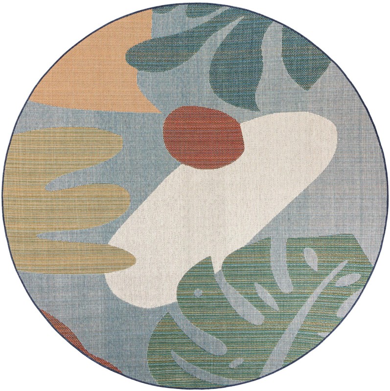 10' x 10' Sturgis · Abstract Outdoor Rug, blue