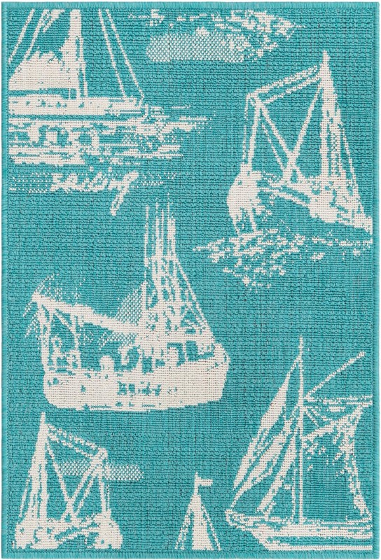 2' x 3' Desmond · Pictoral Outdoor Rug, teal