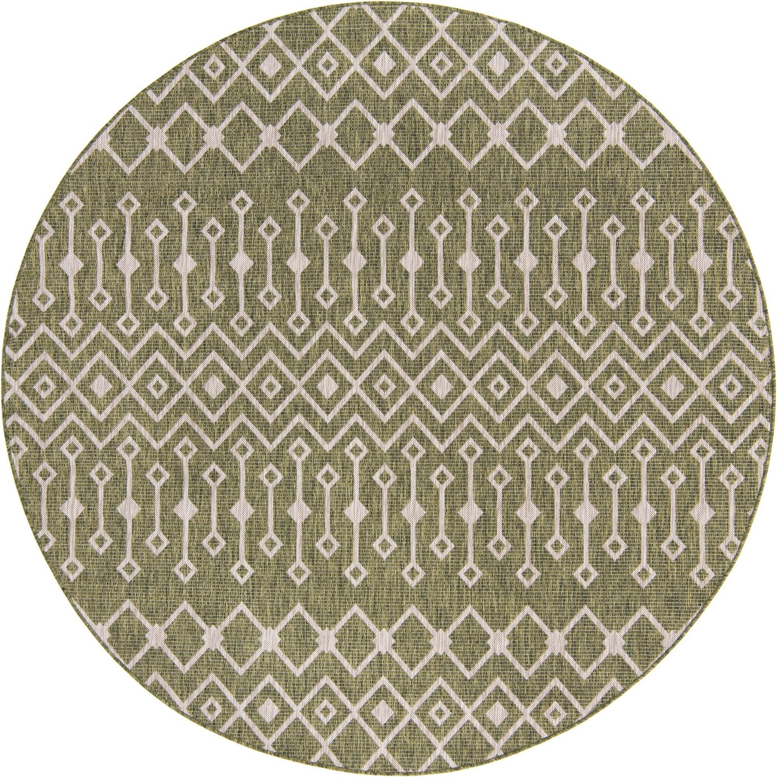 10' 8 x 10' 8 Kearney · Chevron Outdoor Rug, green