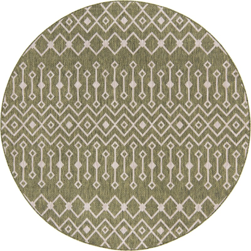 10' 8 x 10' 8 Kearney · Chevron Outdoor Rug, green