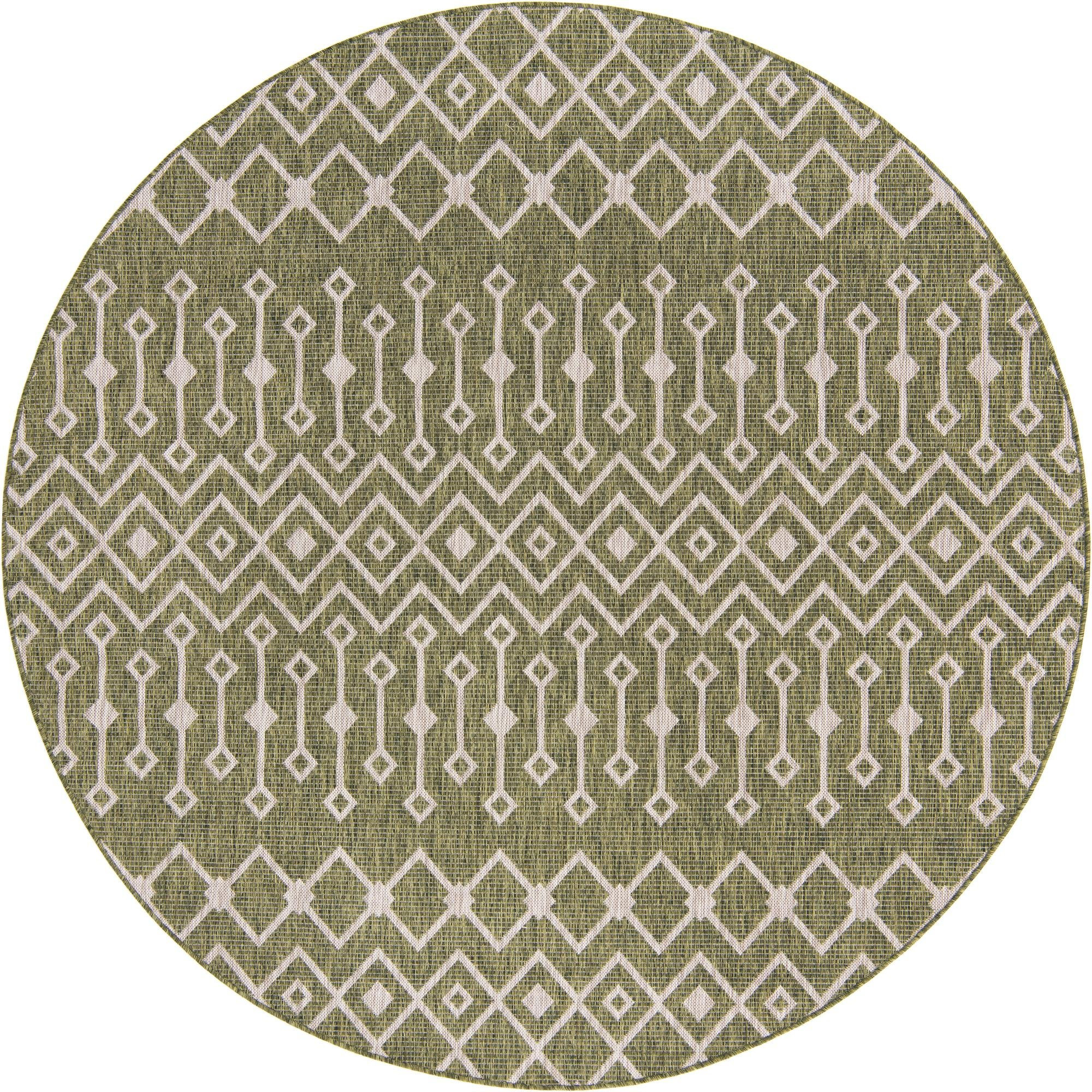 10' 8 x 10' 8 Kearney · Chevron Outdoor Rug, green