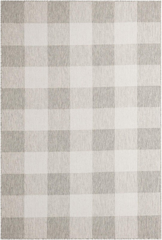 Ramona · Checkered Outdoor Rug, gray