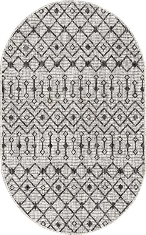 3' x 5' 3 Kearney · Diamond Outdoor Rug, gray