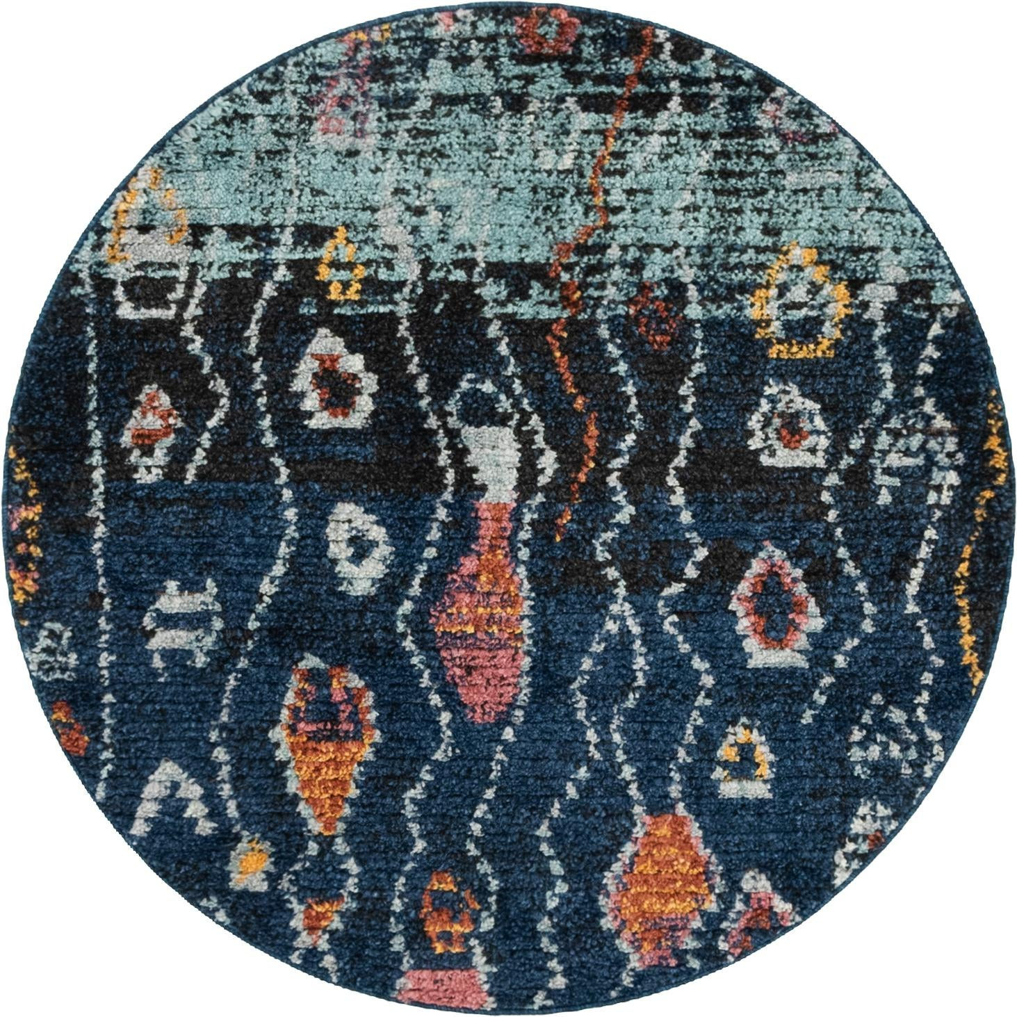 4' x 4' Shelley · Abstract rug, navy