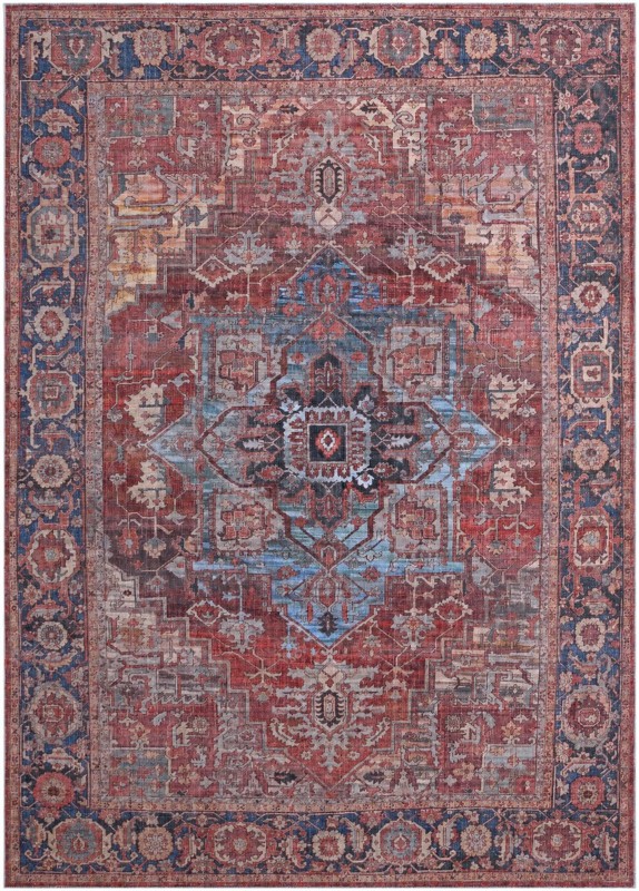 Rathbone · Medallion rug, rust and blue