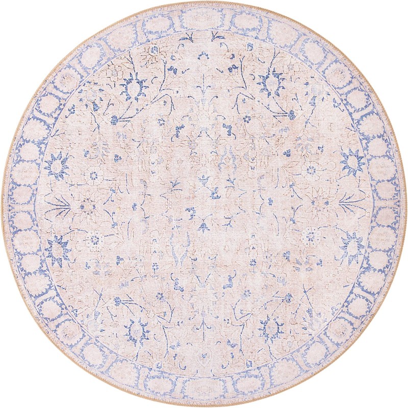 5' x 5' Fawcett · Border Washable Rug, beige