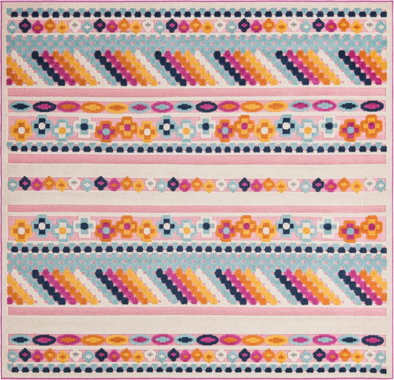 Tanner · Geometric Outdoor Rug, pink