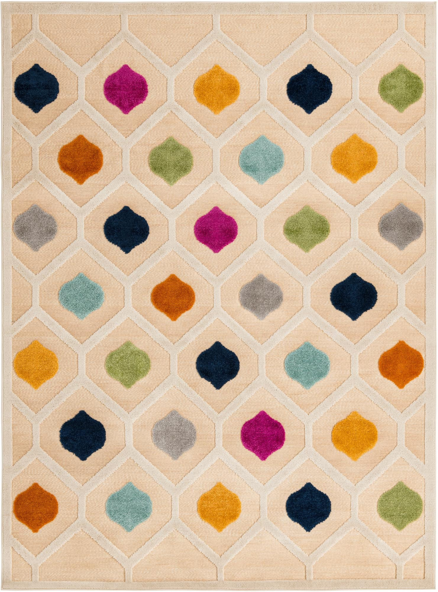 7' 10 x 10' Raleigh · Geometric Outdoor Rug, beige