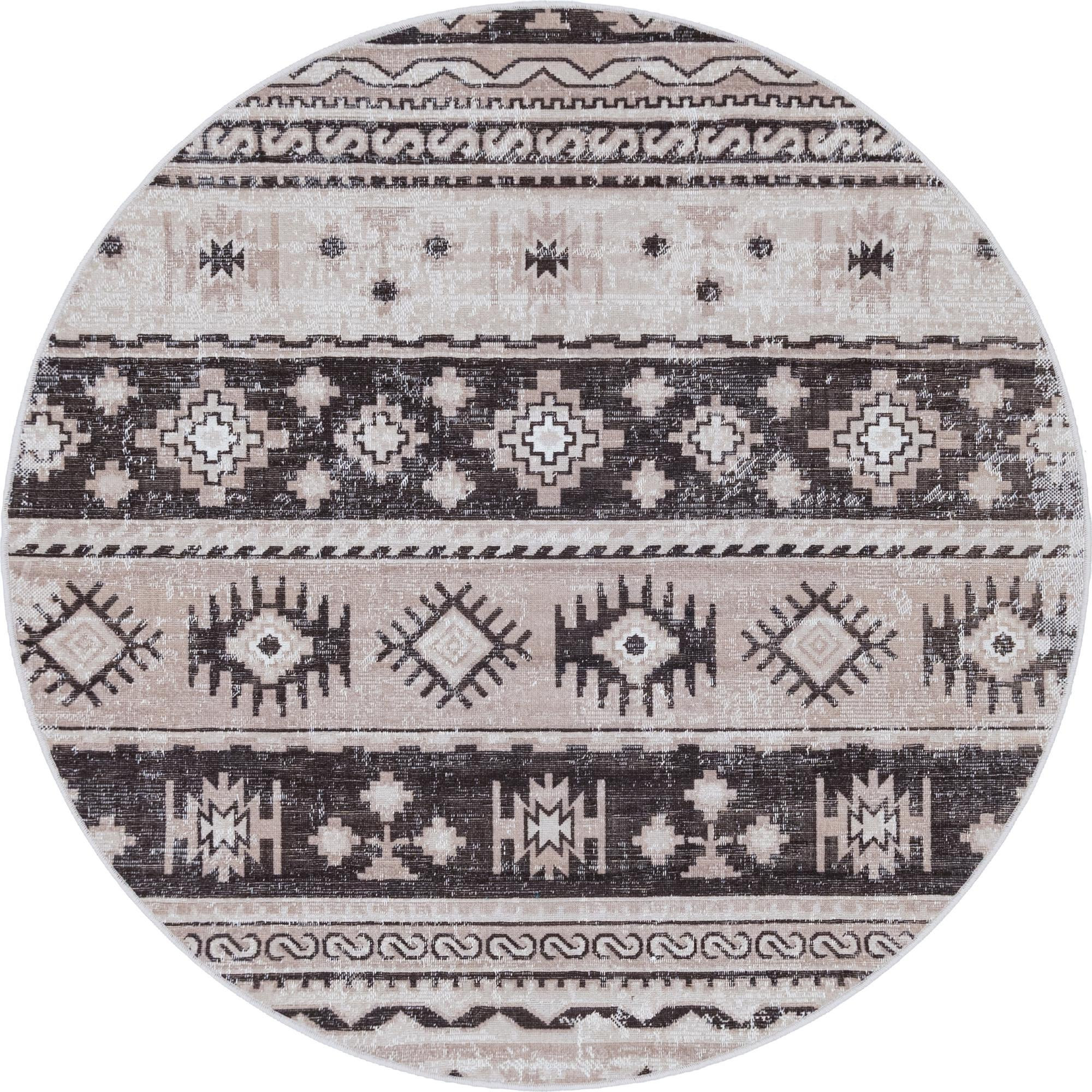 5' 3 x 5' 3 Lloyd · Geometric rug, beige