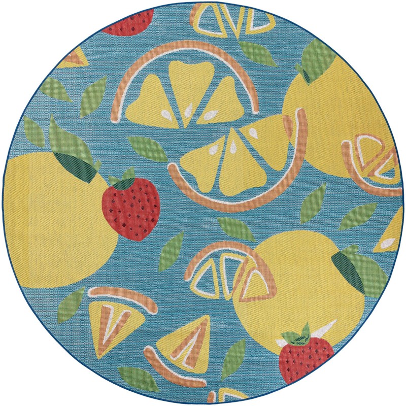 10' x 10' Masterson · Border Outdoor Rug, blue