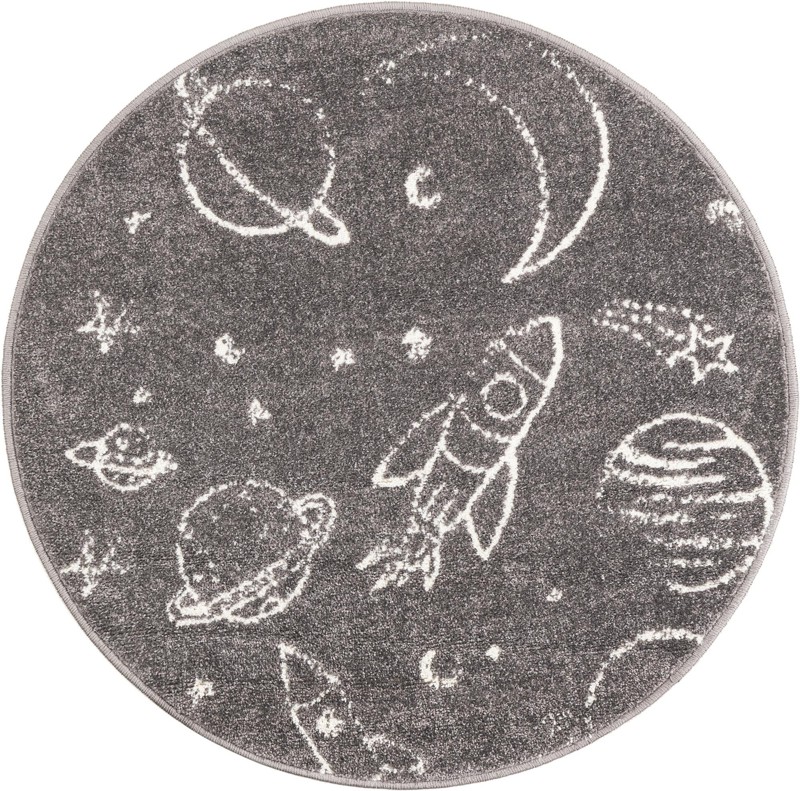 3' 3 x 3' 3 Summerhill · Pictoral rug, gray