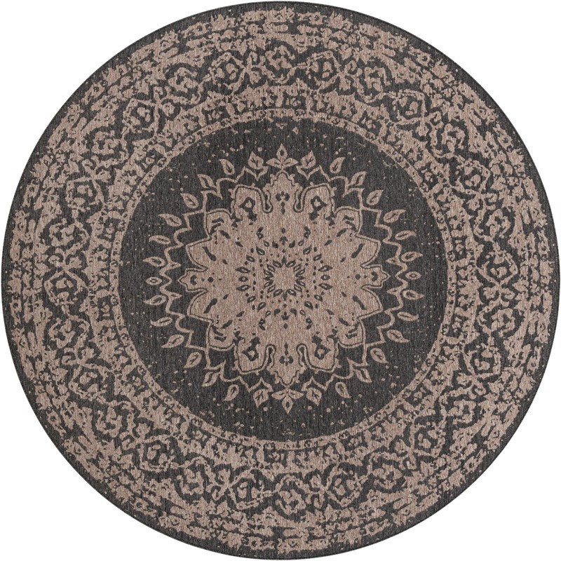 Rhys · Border Outdoor Rug, charcoal