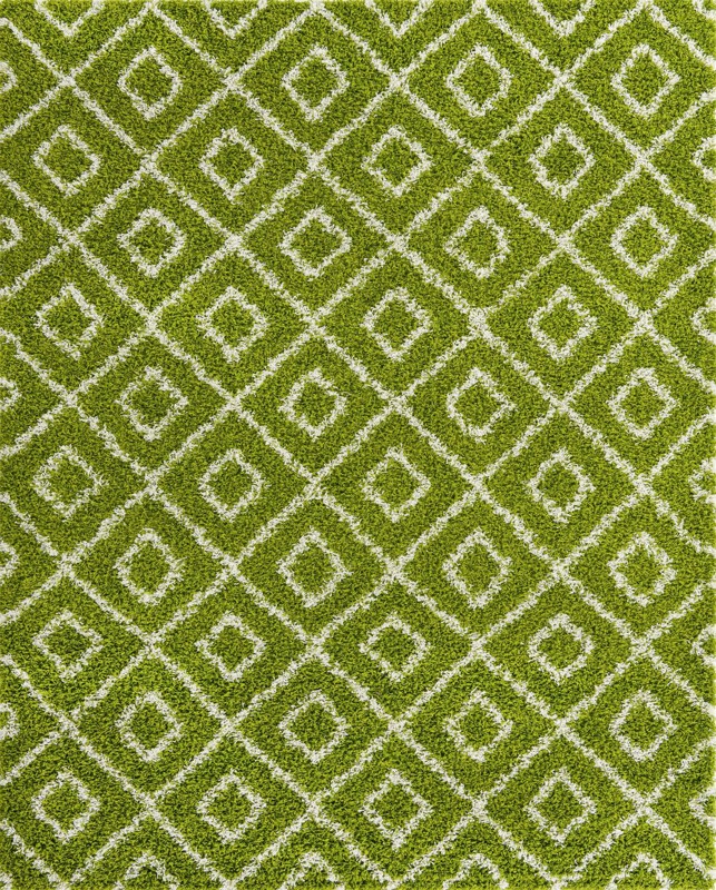 7' 10 x 10' Brock · Diamond Shag Rug, green